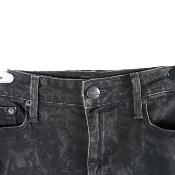 Vince Floral Black Dylan-Ankle Denim Skinny Mid Rise Jeans Size 31 - Picture 3 of 14